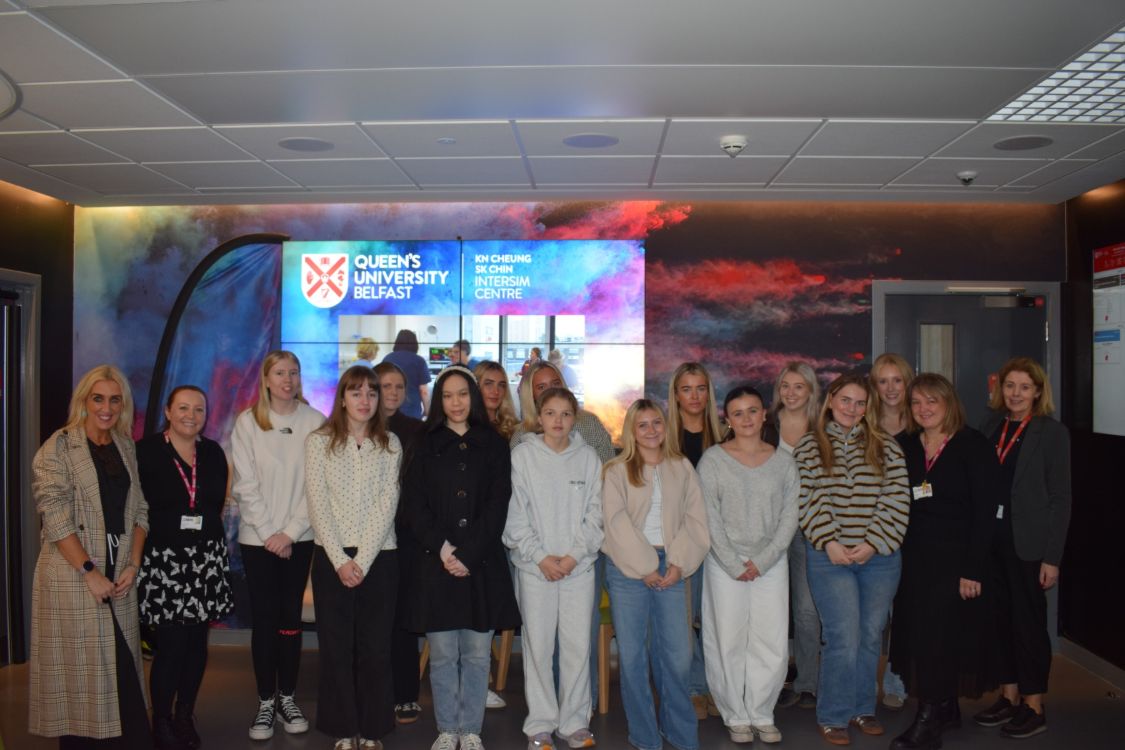 Health and Social Care students at QUB InterSim Centre